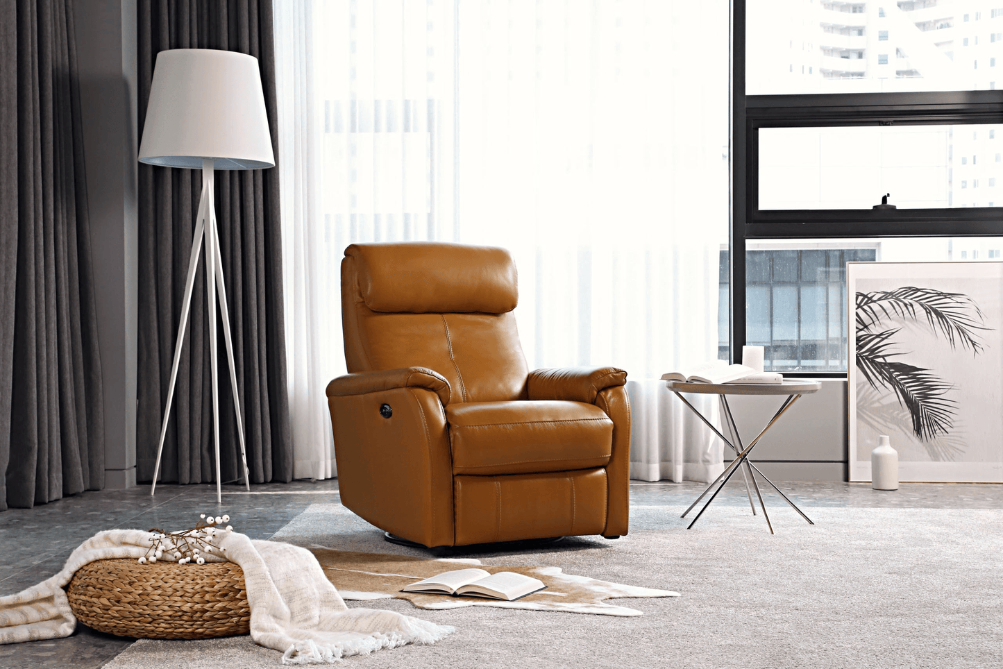 Charleston Rocker Recliner Armchair in Leather or Fabric - Custom Order