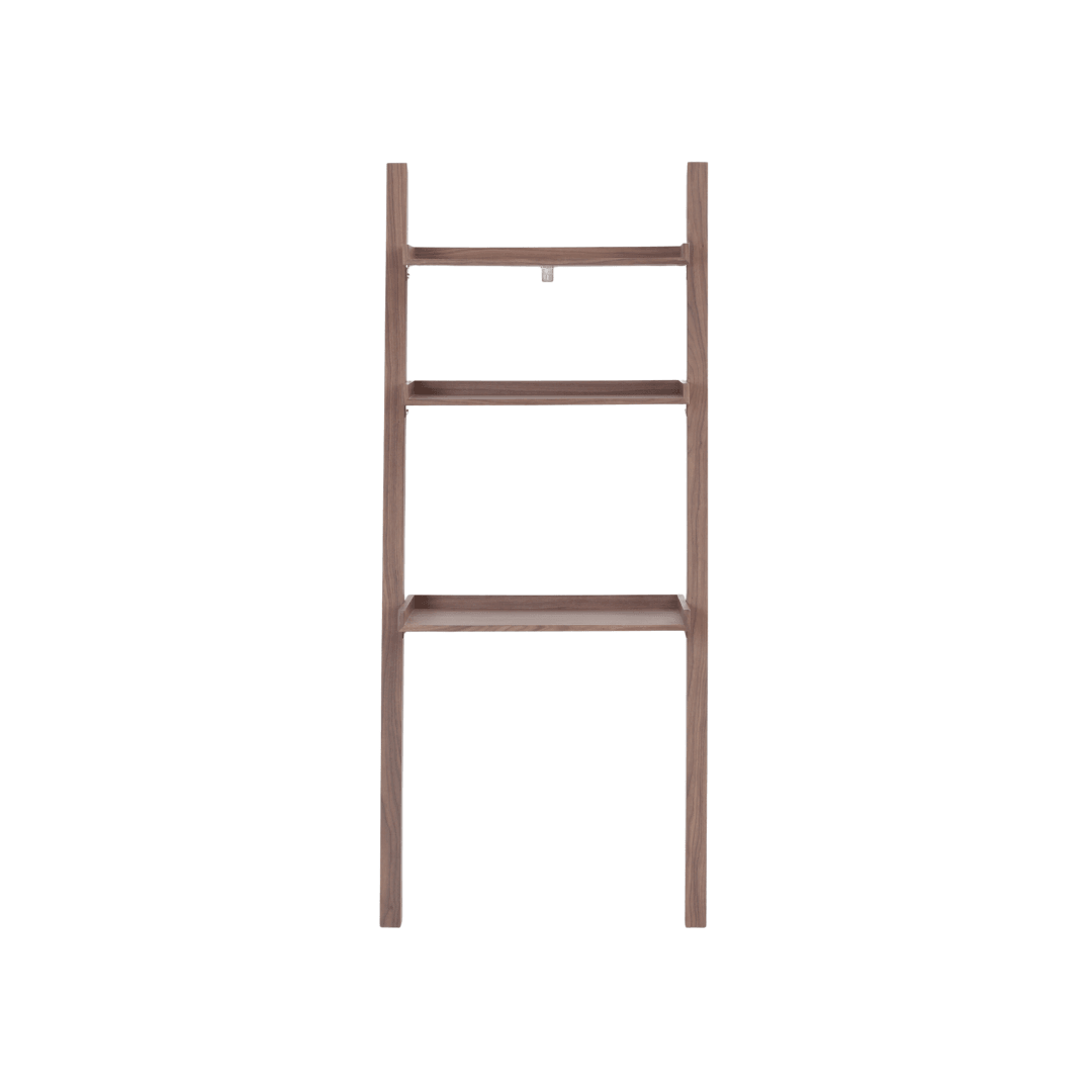 Noah Modern Ladder Shelf in Walnut Veneer- Stylish and Functional