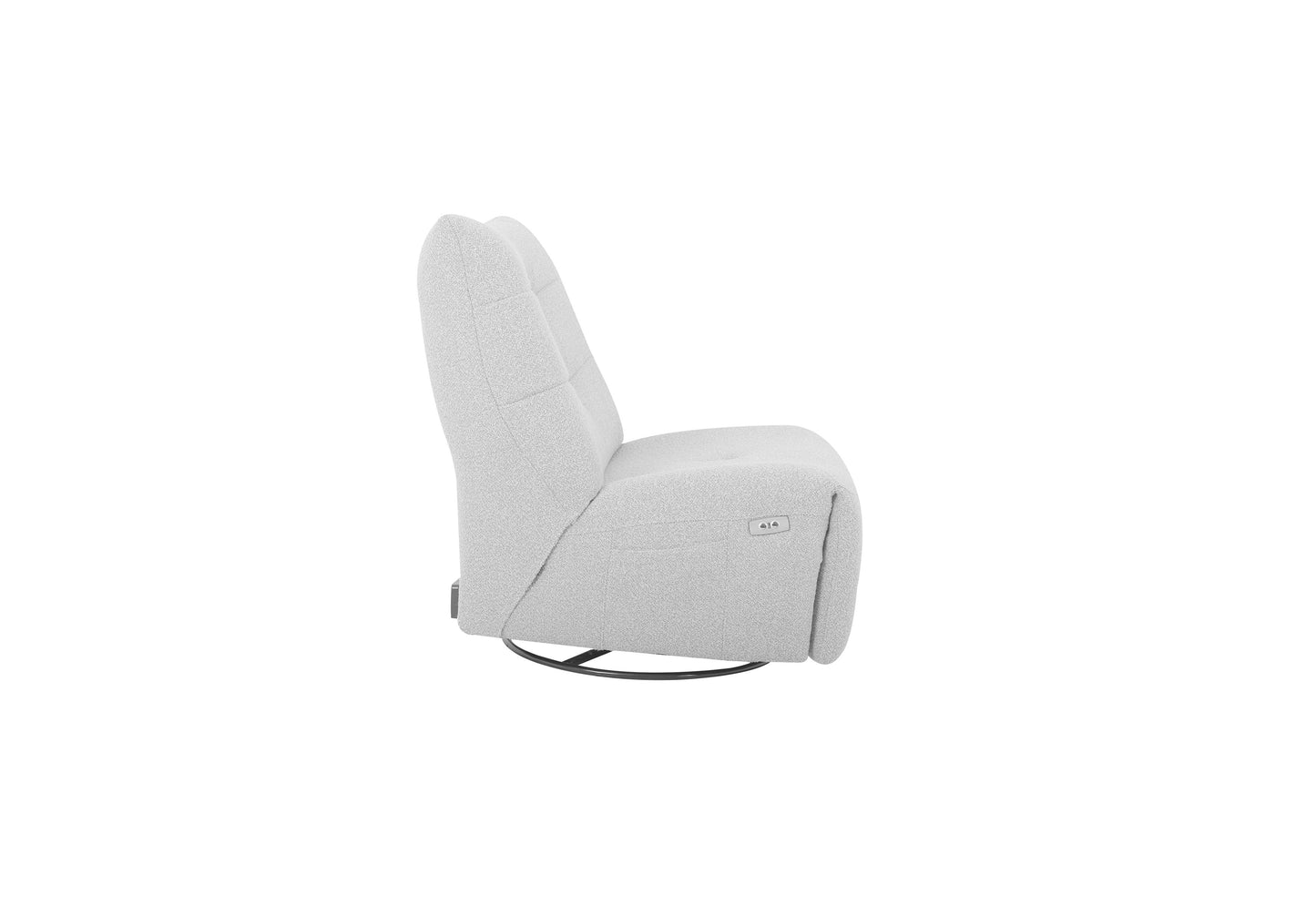 Ready Stock: Wally Swivel Chair Rocker Recliner in Fabric (Cream)
