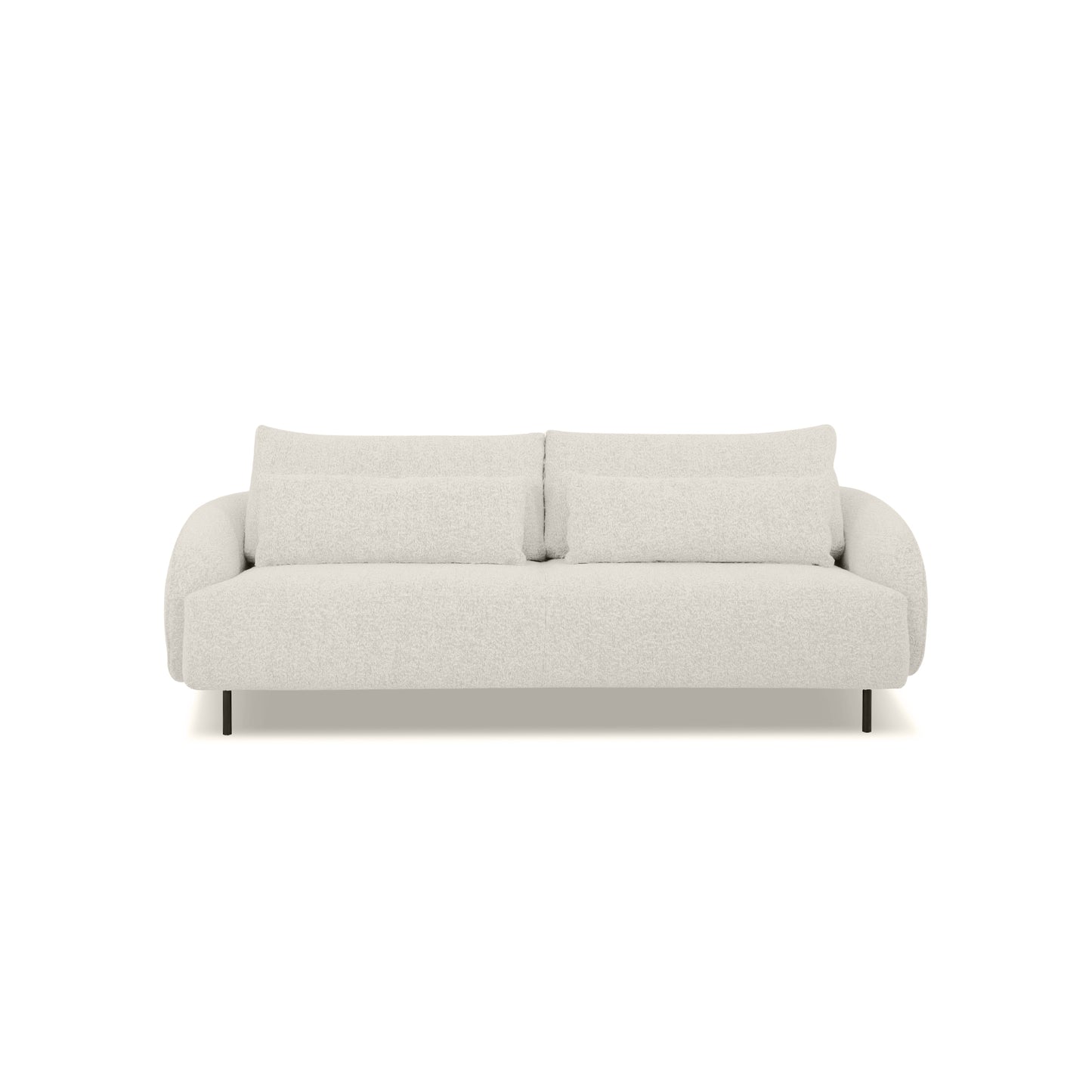 Ready Stock: Bella Compact 2.5 Seater Lift-up Backrest Fabric Sofa in Sliver Grey