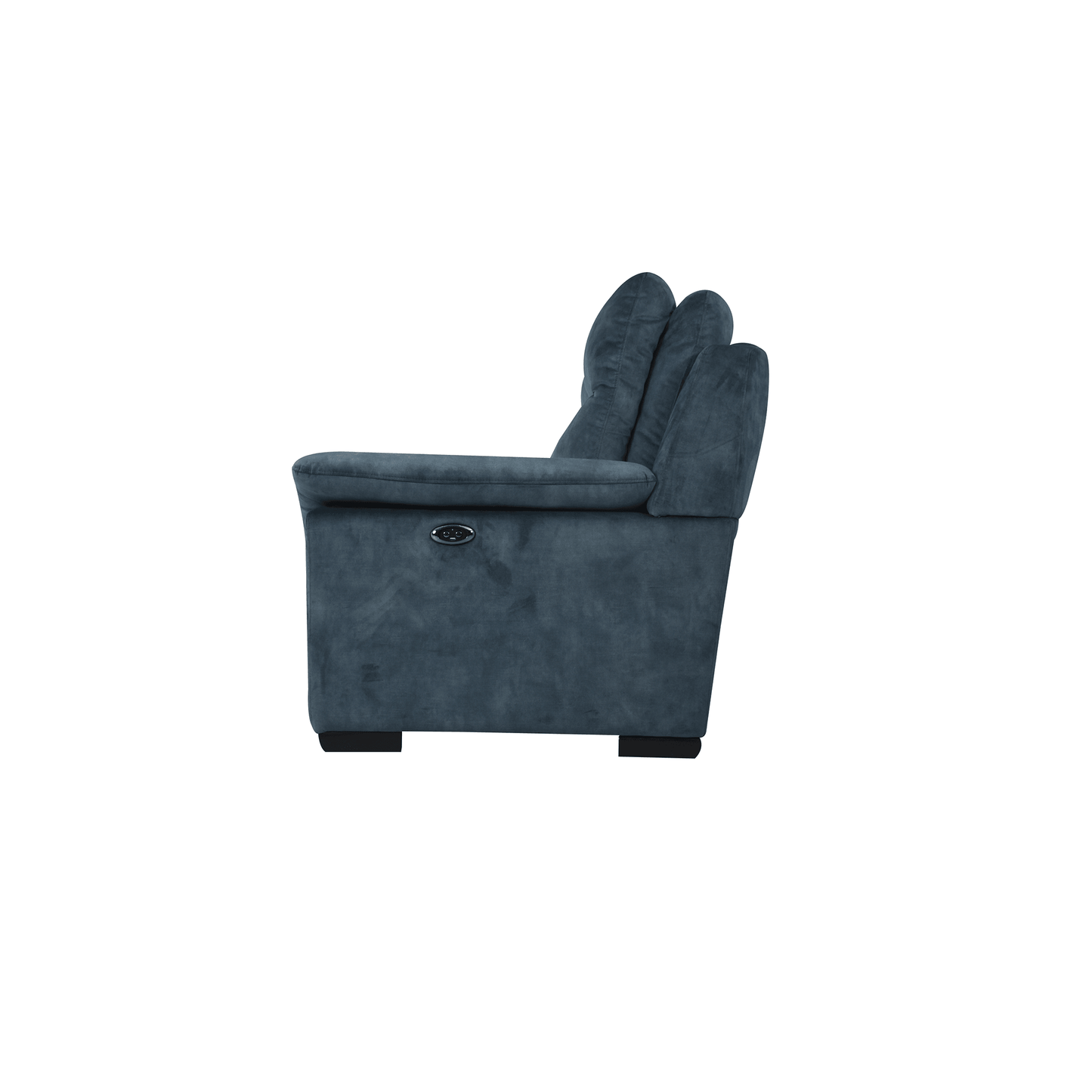 Online Special: Dark Blue 2.5 Seater Recliner Fabric Sofa, W230cm