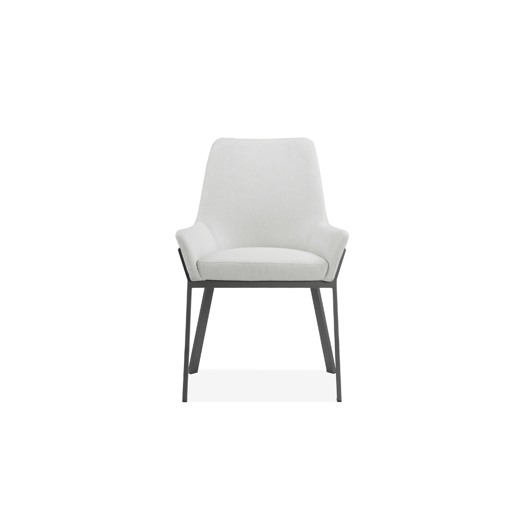 Pearl Dining Chair in Quilted Beige Fabric