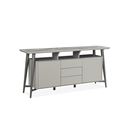 Pearl Sideboard (160cm) in Grey Ceramic with Metal Legs