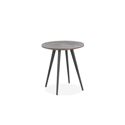 Dublin Grey Ceramic Side Table with Metal Legs