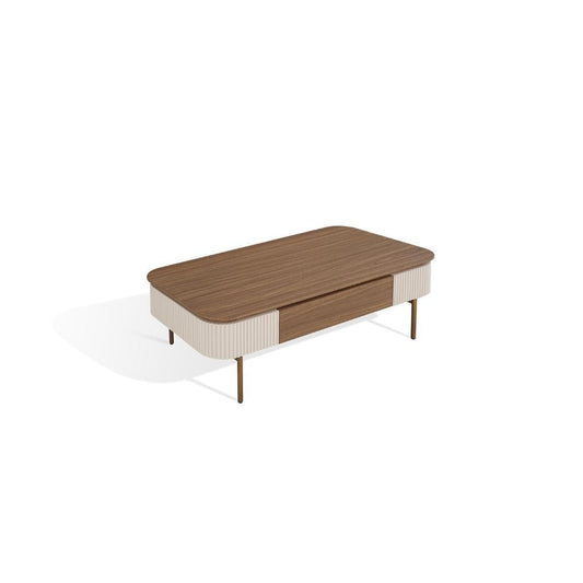 Verona Coffee Table (120cm) in Walnut & Copper Finish