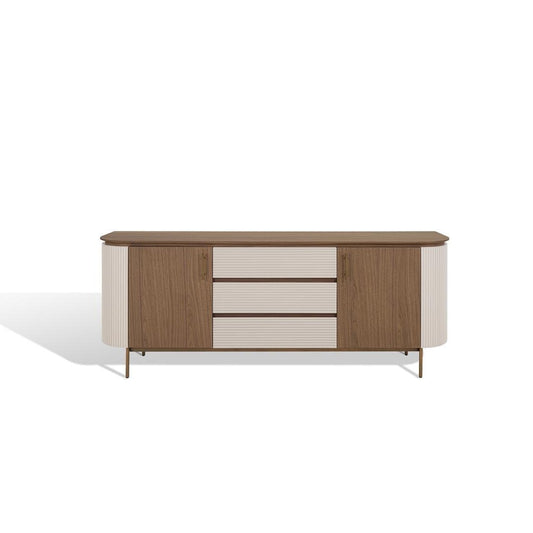 Verona Sideboard (210cm) in Walnut & Copper Finish