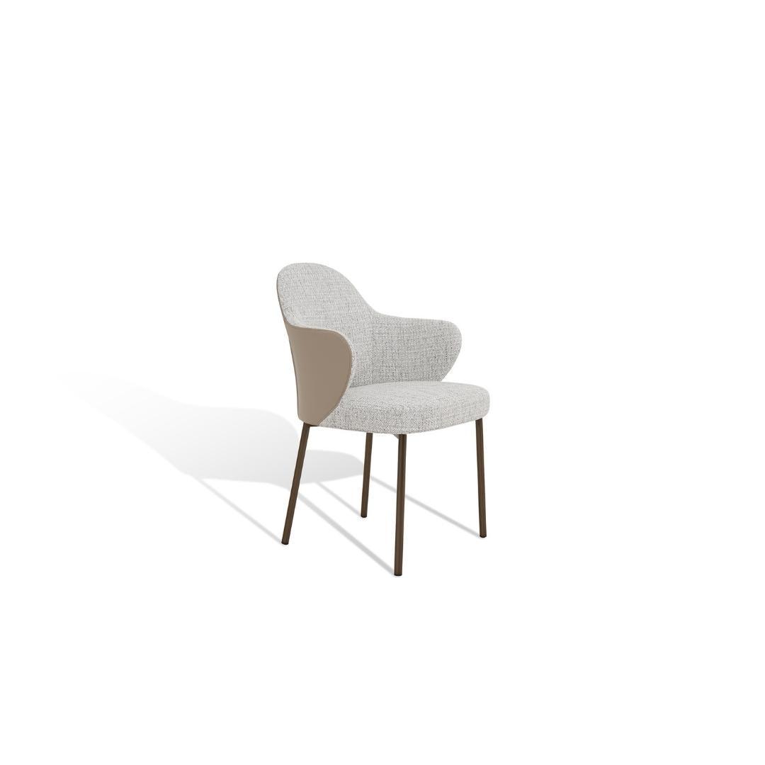 Verona Dining Chair in Fabric & Leather