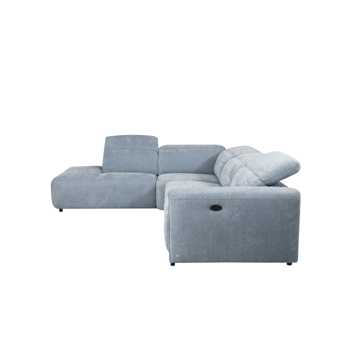 Calm Modular Recliner Sofa in Powder Blue Fabric - HomesToLife