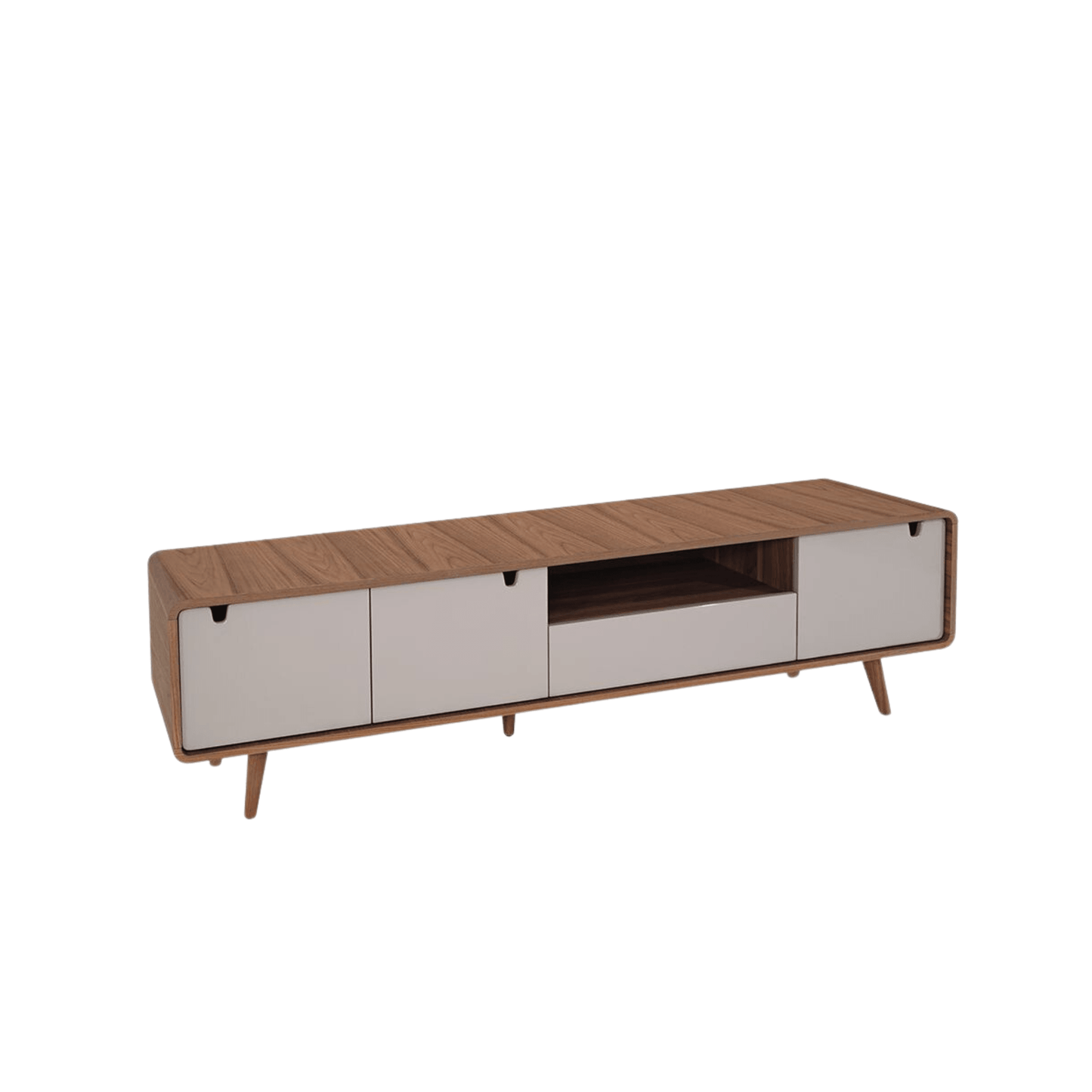 Woodstock TV Console (200cm) in Walnut Veneer with Storage