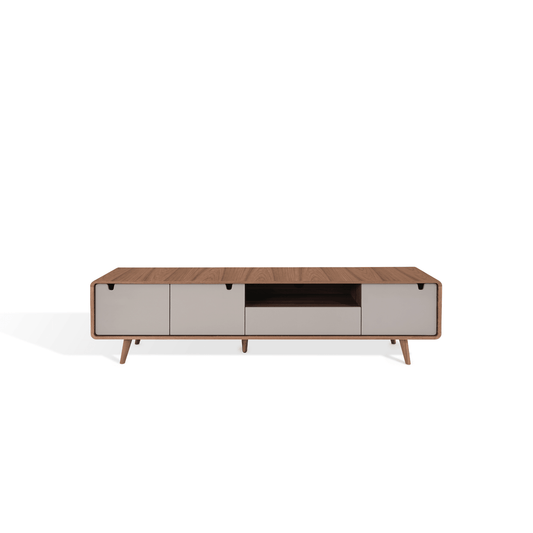 Woodstock TV Console (200cm) in Walnut Veneer with Storage