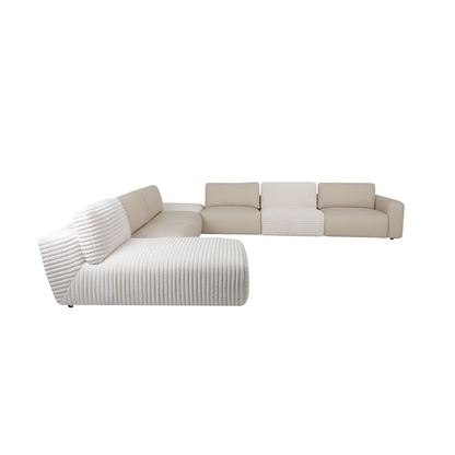 Dahlia Modular Powered footrest Sofa in Fabric or Leather - Custom Order