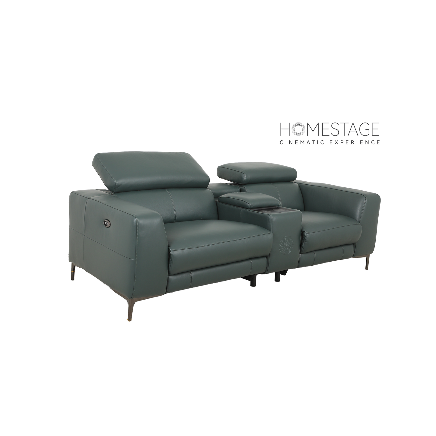 Mondrian 2 Seater Recliners with Built-In Audio System in Fabric or Leather - Custom Order