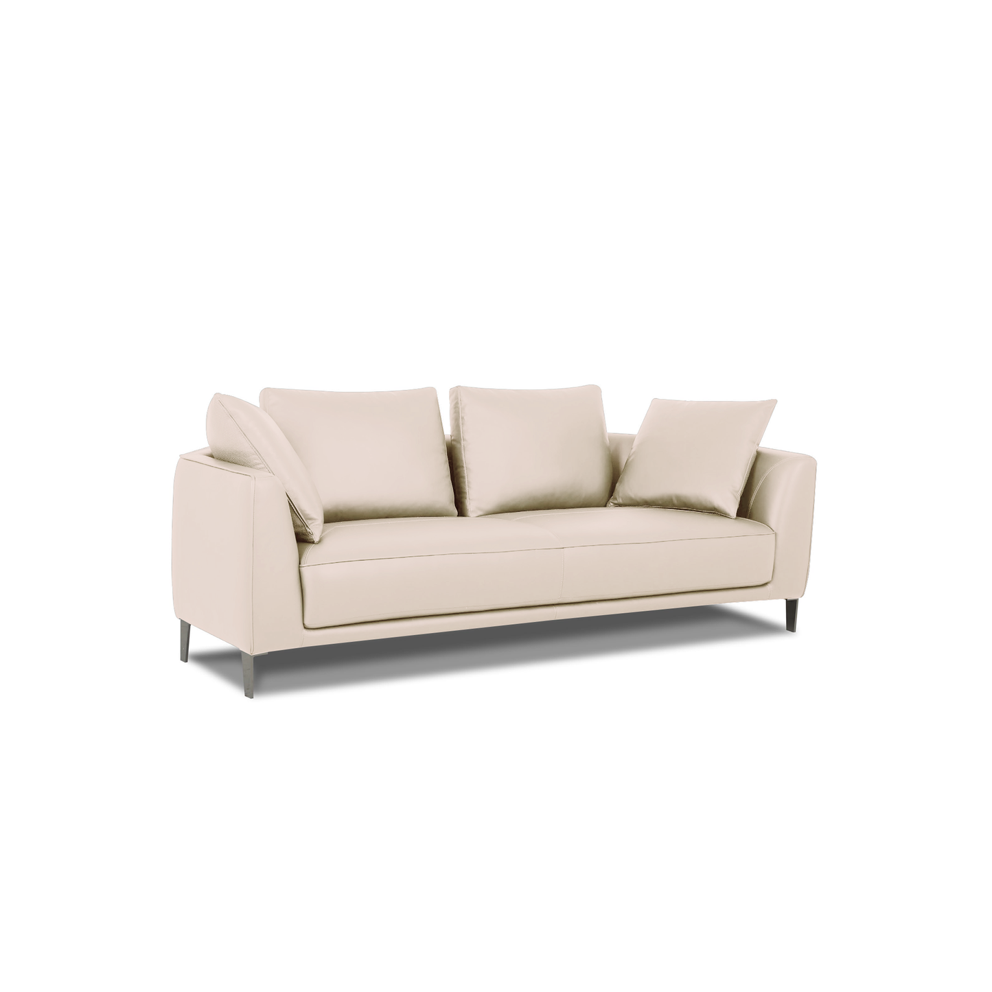 Ready Stock: Angelo 2.5 Seater Compact Stationary Beige Fabric Sofa