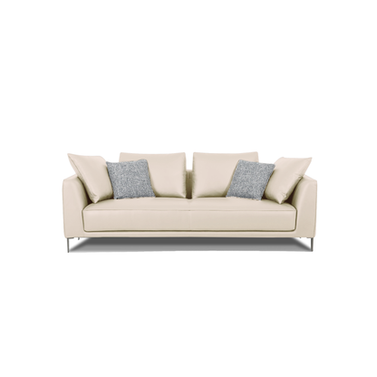 Ready Stock: Angelo 2.5 Seater Compact Stationary Beige Fabric Sofa