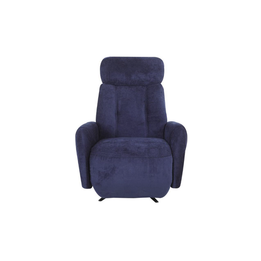 Ready Stock: Bruce Recliner Armchair in Rich Blue Fabric