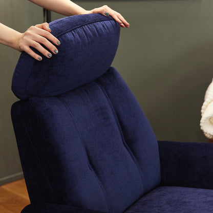 Ready Stock: Bruce Recliner Armchair in Navy Blue Fabric