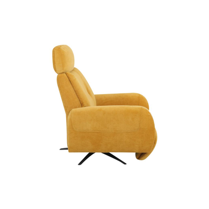 Ready Stock: Bruce Recliner Armchair in Honey Yellow Fabric