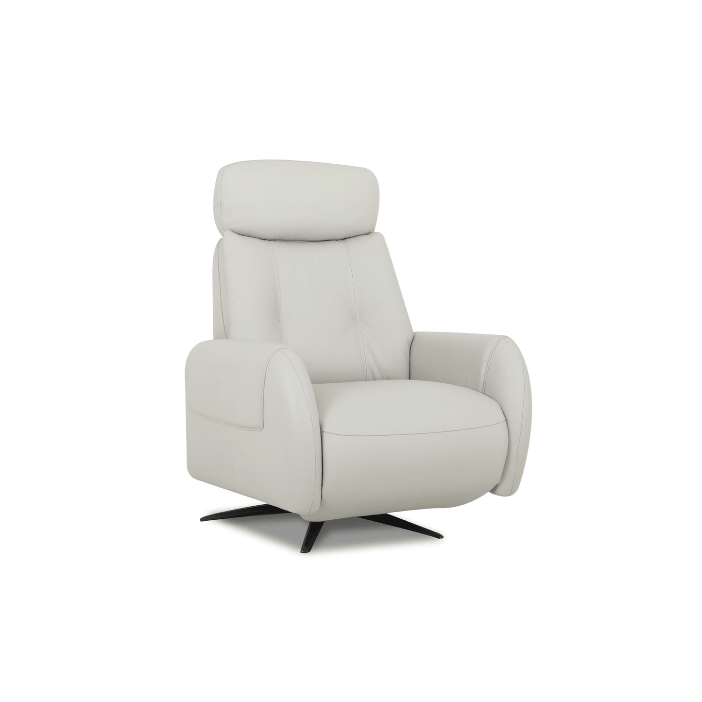 Ready Stock: Bruce Recliner Armchair in Light Grey leather