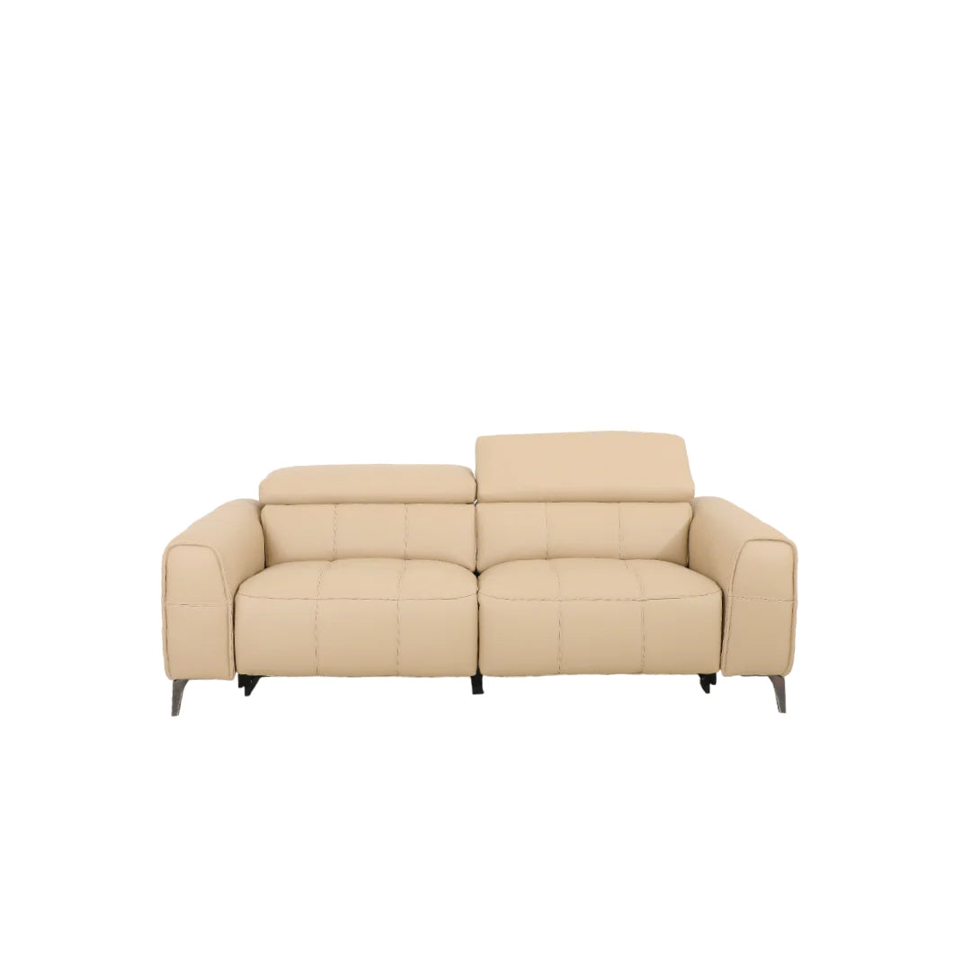 Ready Stock: Capri 2.5S2U -Seater Sofa in Leather in Nude