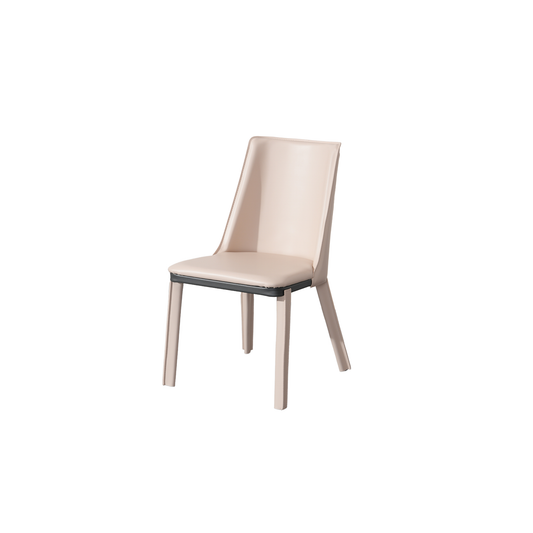 Crawford Dining Chair in Cream Saddle Leather