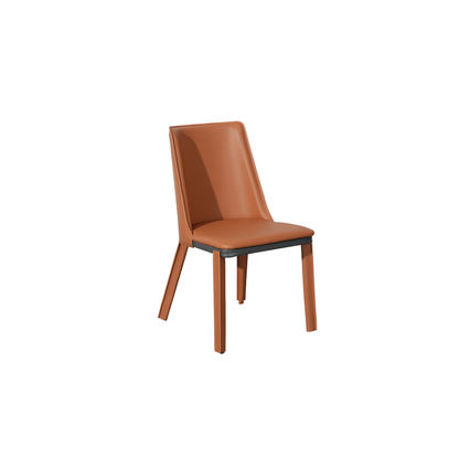 Crawford Dining Chair in Brown Saddle Leather