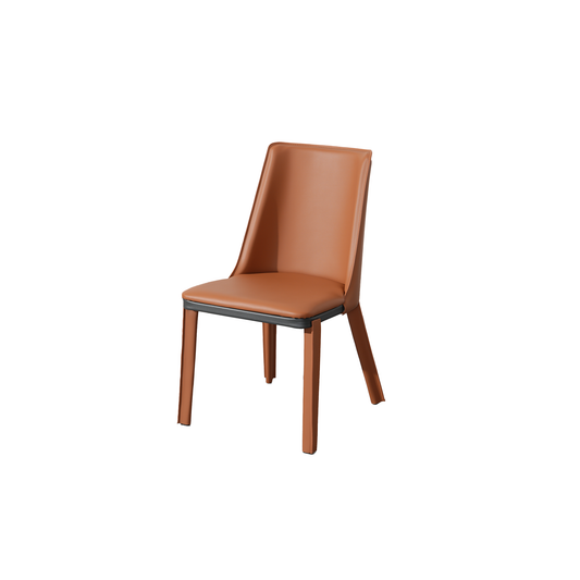 Crawford Dining Chair in Brown Saddle Leather