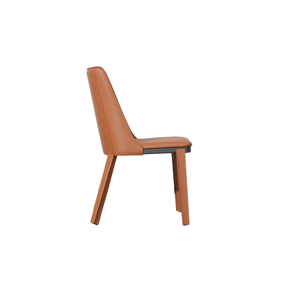 Crawford Dining Chair in Brown Saddle Leather