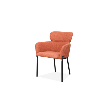 Dakota Dining Chair in Orange Fabric