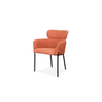 Dakota Dining Chair in Orange Fabric