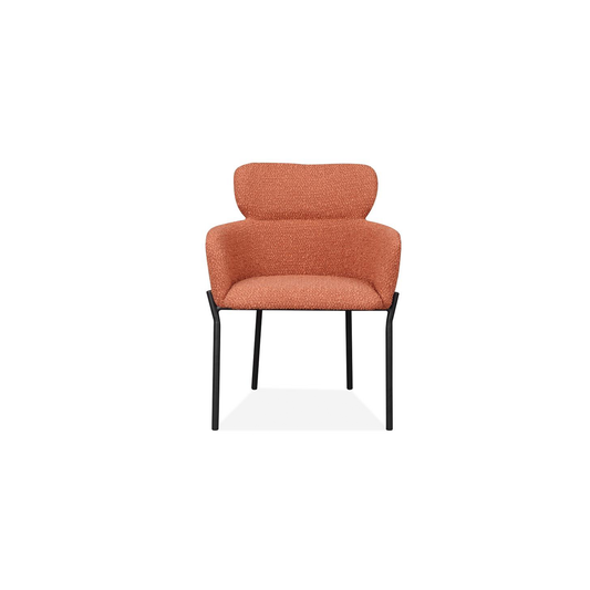 Dakota Dining Chair in Orange Fabric