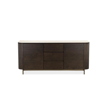 Dakota Sideboard (180cm) in Ceramic Top and Wild Oak Veneer