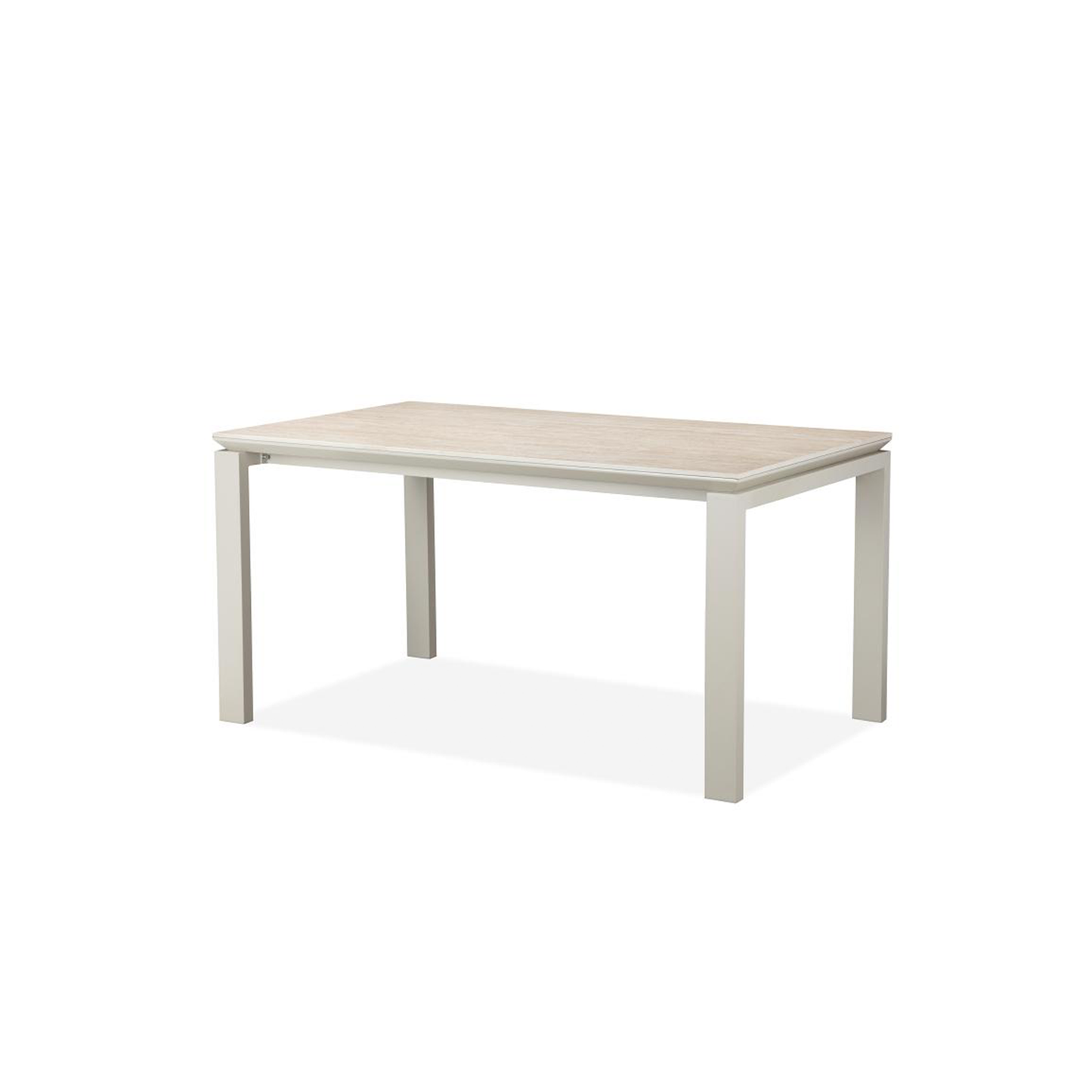 Riffa Ceramic Dining Table in Cream Sintered Stone Top (150cm)