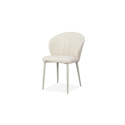 Riffa Dining Chair in White Fabric