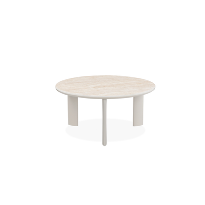 Riffa Coffee Table (80cm) in Cream Sintered Stone