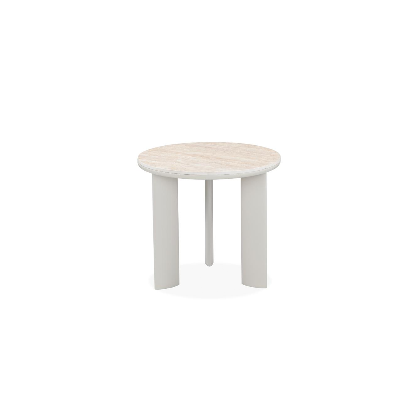 Riffa Side Table (40cm) in Cream Sintered Stone