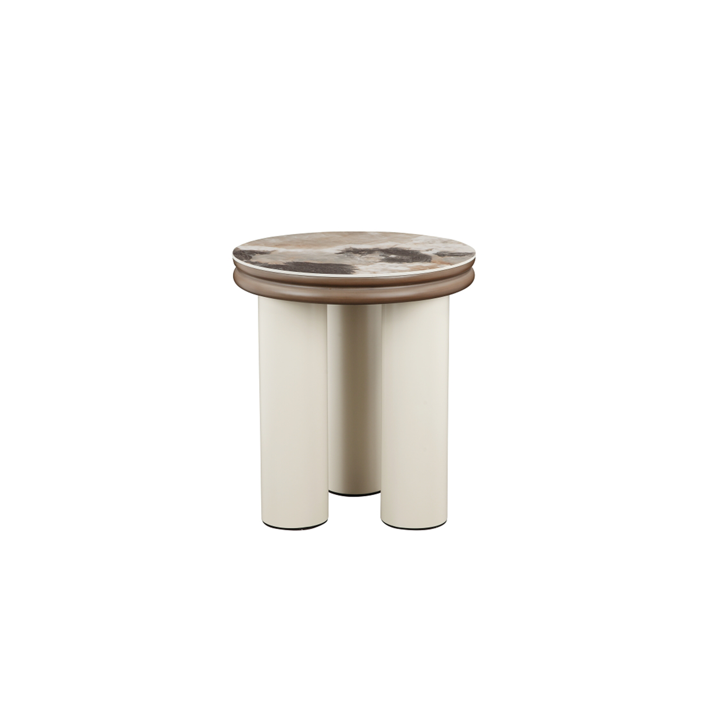 Crawford Side Table (50cm) in Ceramic Top and Metal Leg