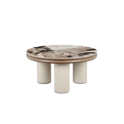 Crawford Coffee Table (79.5cm) in Ceramic Top and Metal Leg