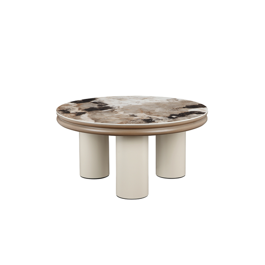 Crawford Coffee Table (79.5cm) in Ceramic Top and Metal Leg