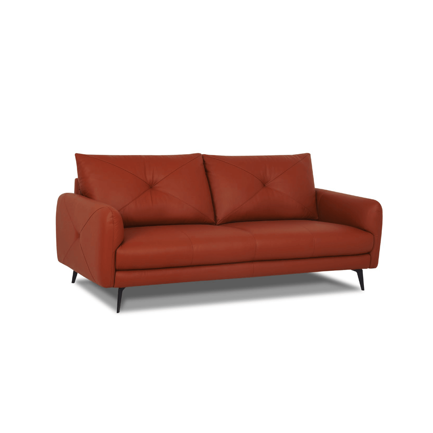 Online Special: Envy 2.5 Seater in Brown Leather Sofa, W209cm x L96cm