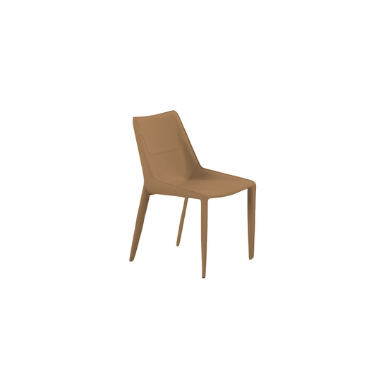 Elliot Dining Chairs in Light Brown Saddle Leather