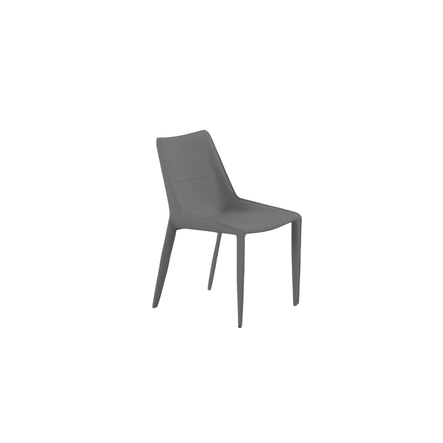 Elliot Dining Chairs in Dark Grey Saddle Leather