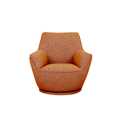 Online Special: Williams Swivel Armchair in Orange Brown Fabric