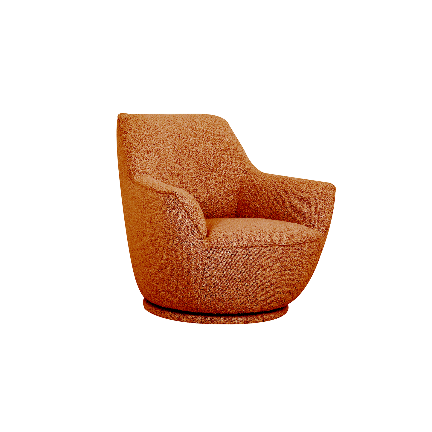 Online Special: Williams Swivel Armchair in Orange Brown Fabric