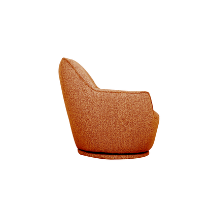 Online Special: Williams Swivel Armchair in Orange Brown Fabric