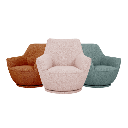 Online Special: Williams Swivel Armchair in Pink Fabric