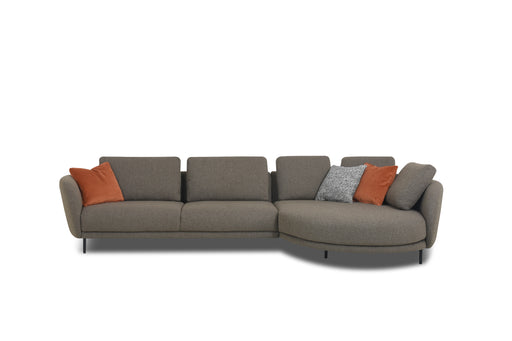 Carre 2.5 L-shape sofa in Dark Grey Fabric