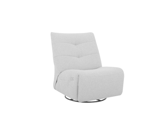 Ready Stock: Wally Swivel Chair Rocker Recliner in Fabric (Cream)