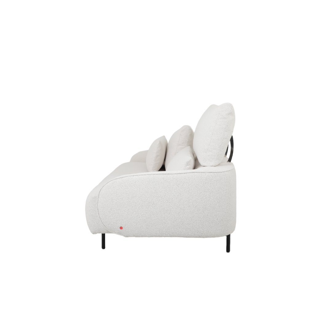 Ready Stock: Bella 2.5 Seater Lift-up Backrest Sofa in Grey Beige Fabric