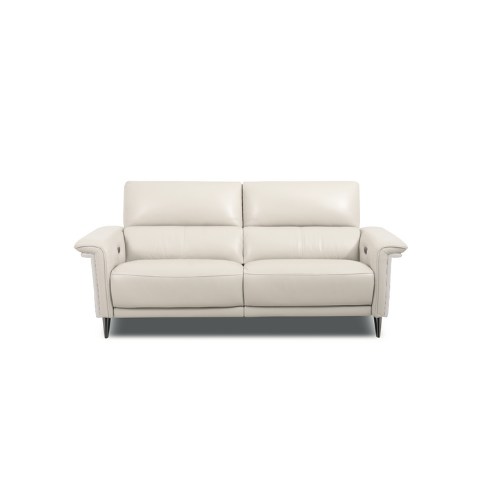 Ready Stock: Jay Recliner Sofa in Bluebell White Leather, 2.5 Seater
