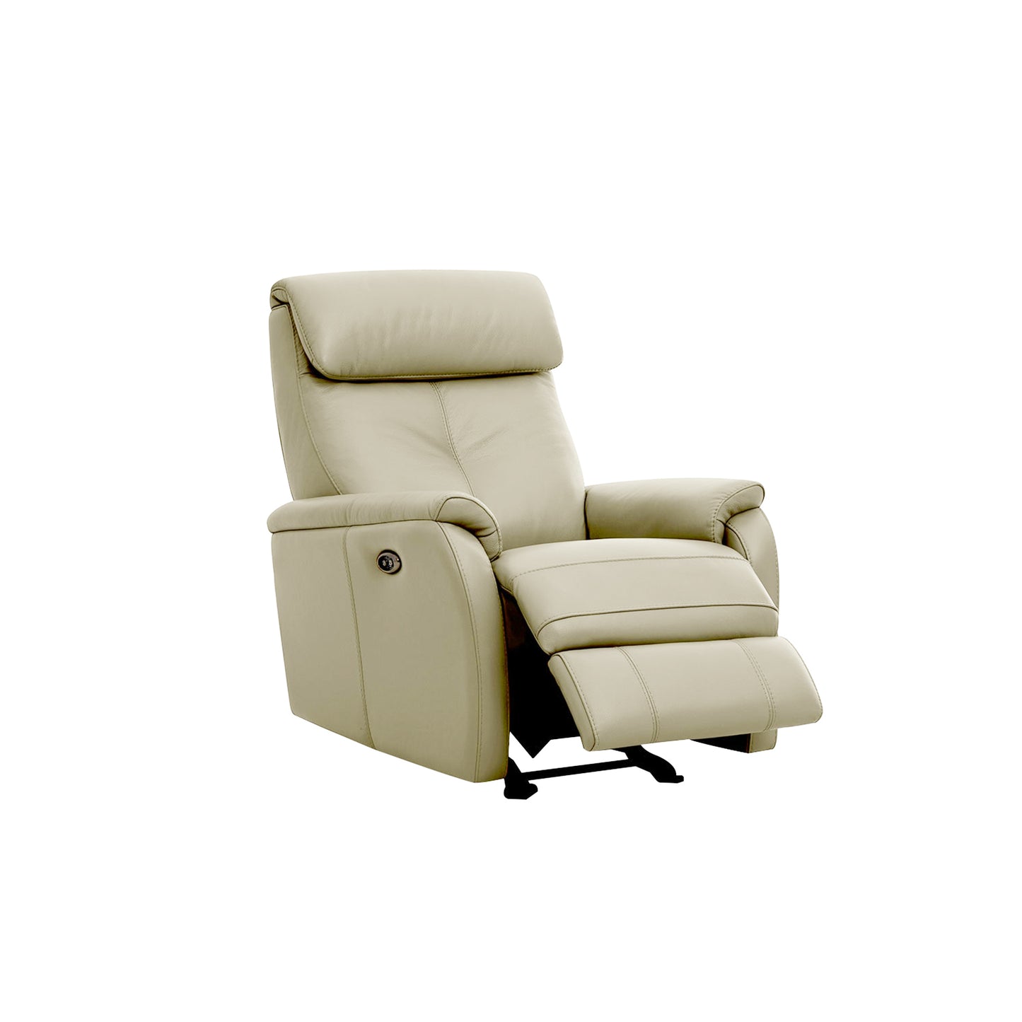 Ready Stock: Charleston Recliner Armchair in Cream Grey Leather